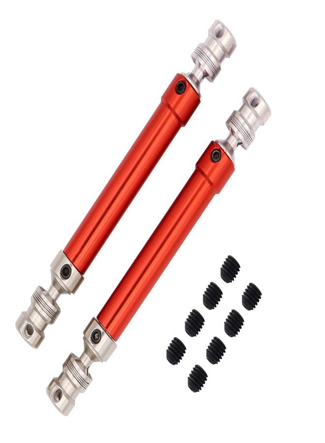 Treehobby 2PCS Steel Universal Drive Shaft CVD Universal Joint Compatible with 1/10 RC Axial SCX10 D90 Tamiya CC01 RC Crawler Car Upgrade Accessories (Red) - Image 2